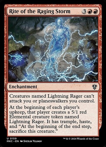 Mtg rite of the raging - of,