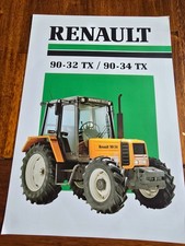 RENAULT Kabinentraktoren 90-34 90-32 TX Traktor Schlepper Prospekt Brochure a