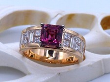 Eleganter turmalin diamantring - turmalin,
