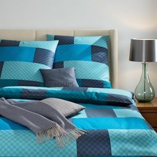 JOOP! Bettwäsche Chessboard Lagune 135 x 200 cm