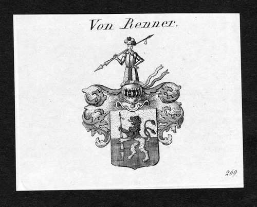 1820 renner wappen - renner, adel