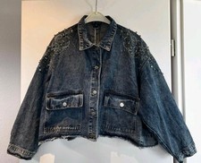 Jeansjacke mit Strass Gr. M