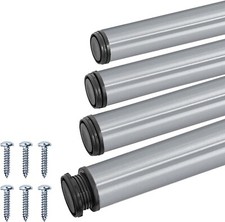 4x Tischbein Edelstahl Optik