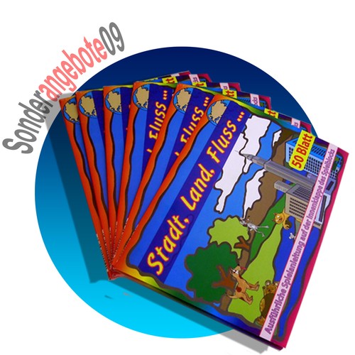 Blatt stadt land fluss - 2x,