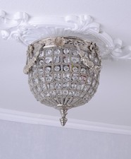 Hängeleuchte Antik Deckenlampe Kristalle Korblüster Lüster Barock Kronleuchter