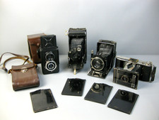 Konvolut alte Kamera Plattenkamera Klappkamera Zubehör ua Compur Agfa Zeiss Ikon