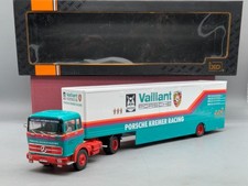 LKW Modell 1:43 Ixo Mercedes Benz LPS 1632 Porsche Kremer Renntransporter OVP