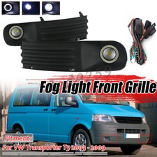Nebelscheinwerfer Gitter Grill Set & Verkabelung Für VW Transporter T5 2003-2009