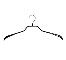 Kleiderbügel für Strickwaren aus Metall, Löffelbügel, schwarz, 46 cm, 10 Stück