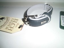 Hunter Elchleder Halsband 30 cm grau 61985 Elch Leder Halsband Hunter