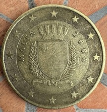 Malta 50- Euro Cent Malta 2008 Umlaufmünze Kursmünze Sammelmünze Gedenkmünze F