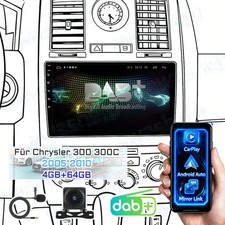 4+64GB Android 15 Autoradio CarPlay WiFi GPS Für Chrysler 300 300C 2005-10 DAB+