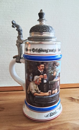 Handgefertigter bierkrug mit - handgefertigter,