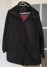 Damen Winterjacke, Marke Ulla Popken, schwarz, Größe 46-48, Maße siehe Text