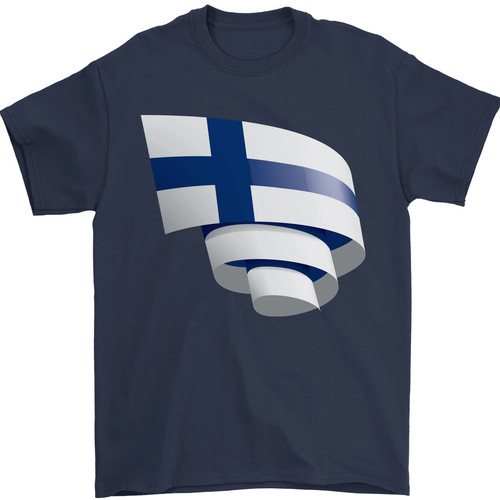 Gekräuselte finnland flagge - gekräuselte,