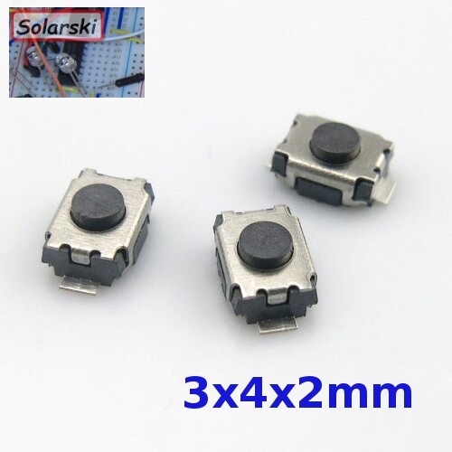 Microtaster smd 3x4x2mm - 5x,