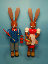 XL Osterhasen Paar Hasen Paar Ostern Hase aus Holz 42 cm groß aus Erzgebirge neu