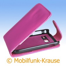Flip Case Etui Handytasche Tasche Hülle f. Samsung Galaxy Y Duos (Pink)