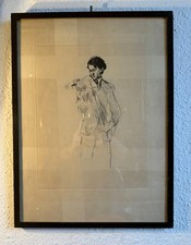 Max Slevogt, 1929, orig. Radierung, signiert, Violinist Andreas Weissgerber