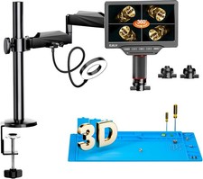 EM3K-3D-Max Digitalmikroskop 3D 360° Vision mit 10-Zoll Bildschirm,Spin Flex Arm