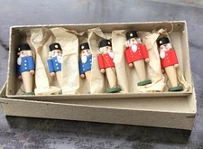 Erzgebirge 6 alte Nussknacker Anhänger Weihnachten Christbaumschmuck Vero Seifen