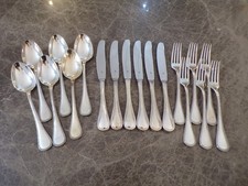 WMF Modell Perlrand (rund) Tafelbesteck 6 Personen 18 Teile Silber 90er TOP