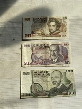 170 Schilling Banknoten Sammlung, Österreichische Geldscheine