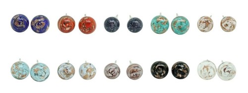 Murano glas ohrringe rund - glas,