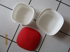 Tupperware Siebservierer rot/weiß