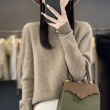 O-Ausschnitt Kaschmir-Pullover