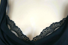  LAUNDRY SHELLY SEGAL DAMEN REINE SEIDE FEST ABEND KLEID SPITZE SCHWARZ  34 