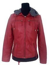 Lederjacke, Damen, Gr.36, Rot