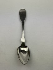 Antiker Löffel, Spatenform, 12 Loth Silber – ca. 20,5g – gepunzt und graviert