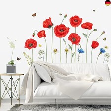 decalmile Wandtattoo Mohnblume