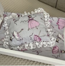 Süße Weihnachtsgeschenk Puppendecke Puppenwagen Bettwäsche Blau Decke Kissen Set