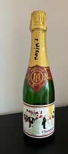Maxim's Champagne Pralinen- Flasche Deko Leer mit Bodendeckel  made in W-Germany