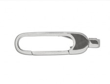 Rechteckiger Federverschluss,  750 er Weissgold ( 18 Karat )