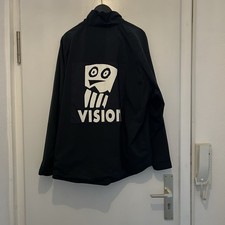 Vision Streetwear Nylon Leichte Jacke Größe XL Schwarz 90er Vintage Fashion