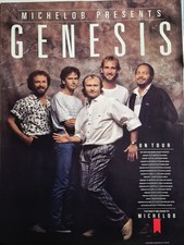 Genesis Michelob Presents 1987 U.S. Tour Poster Vintage Original