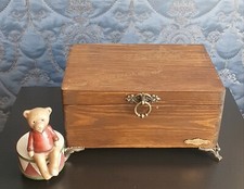 Holztruhe "Vintage II" * UNIKAT*Antikoptik*Landhaus*Nussbaum*30x20x16 cm*NEU