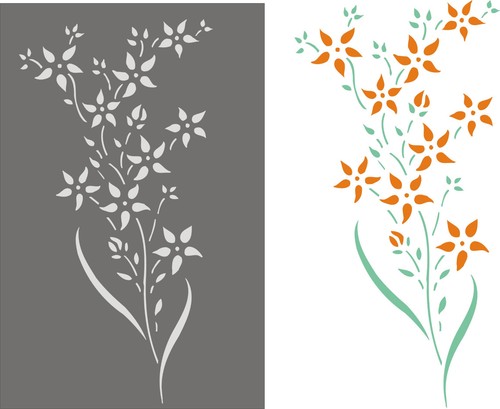 Blütenstrauß;Schablone;Blume