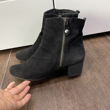 ZANON & ZAGO Damen Stiefelette Boots Wildleder Echtes Leder Gr. 37 4 schwarz