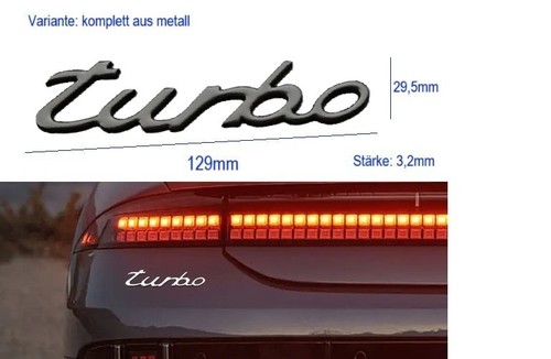 Metall turbo schriftzug - turbo,