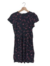 SESSUN Kurzarmkleid Damen Kleid Gr. DE 38 schwarz-rosa Casual-Look