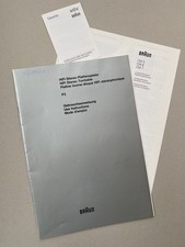 BRAUN Atelier HiFi-Stereo-Plattenspieler P3 / Gebrauchsanweisung + Stromlaufplan