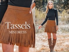 Wildleder Fransenrock Gr xs