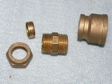 Lamontite Kupferrohr Klemmverschraubung gerade 15mm x 1/2'' Heizung Trinkwasser