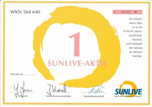 Sunlive aktie starzach - aktie,
