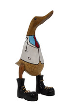 Deko Ente Holz Laufente Doktor