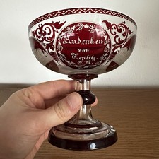 Antike Andenken Schale Glas